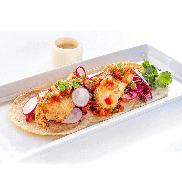 Fish Tacos with Red Cabbage Slaw